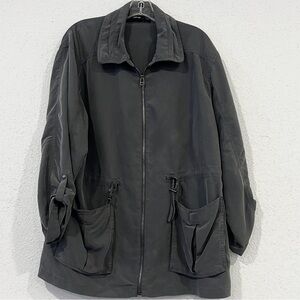 Apt. 9 Womens Dark Grey Zip Up Jacket Size XL